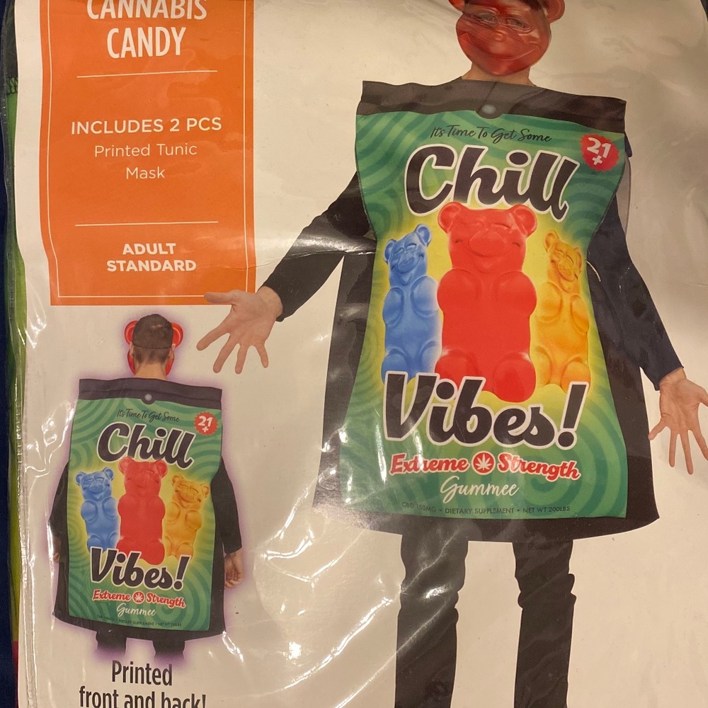 Cannabis Chill Vibes Costume. Adult standard size. $15